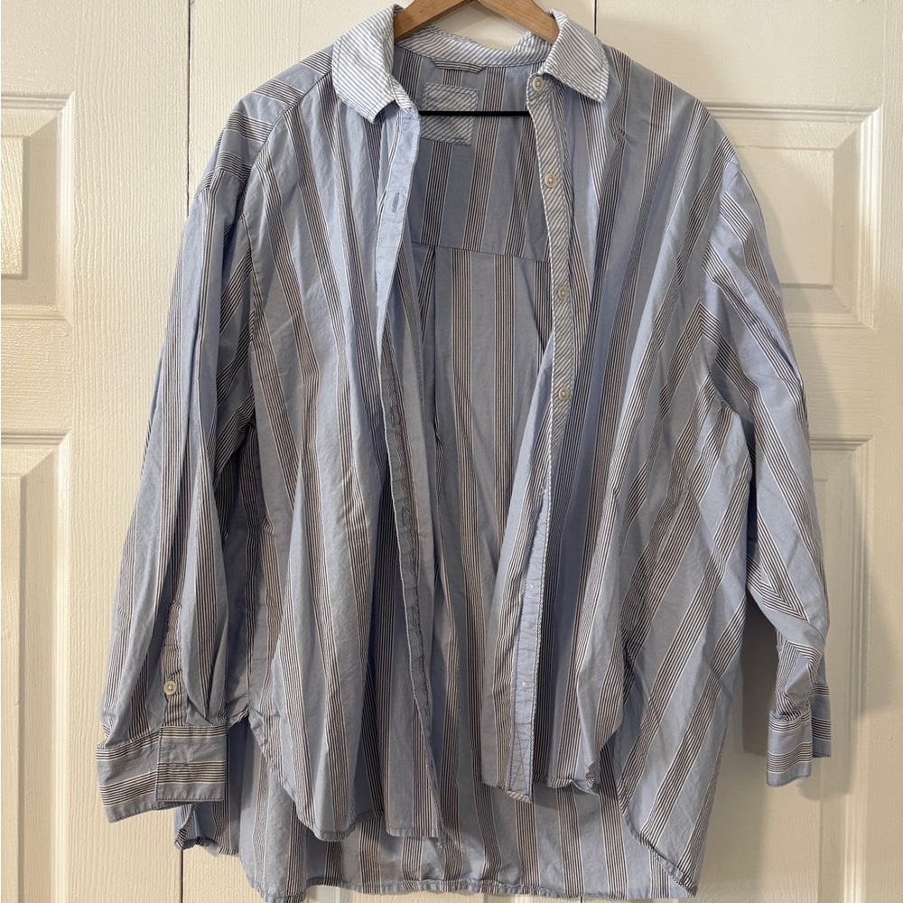 Striped Button-Up Shirt